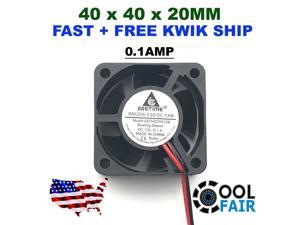 1pc Brushless DC Cooling Fan 40x40x20mm 4020 5 blades 12V 2pin 2.54 Connector 