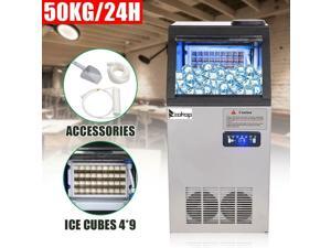 Stainless Steel Commercial Built-In Ice Maker 110LB 50KG Bar Restaurant Freezer Stainless Steel Commercial Built-In Ice Maker 110LB 50KG Bar Restaurant Freezer