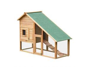 58" Rabbit Hutch Chicken Coop Wooden Poultry Hen House Pet Cage With Run 58" Rabbit Hutch Chicken Coop Wooden Poultry Hen House Pet Cage With Run
