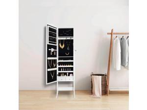 ® Mirrored Jewelry Cabinet Armoire Mirror Organizer Storage Box +Stand ® Mirrored Jewelry Cabinet Armoire Mirror Organizer Storage Box +Stand