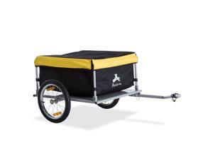 Bicycle Cargo Trailer Bike Large Carrier Cart w/ Rain Cover Outdoor Yard Bicycle Cargo Trailer Bike Large Carrier Cart w/ Rain Cover Outdoor Yard