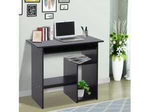 Compact Computer Desk with Keyboard Tray, Storage Shelf CPU Stand for Home Compact Computer Desk with Keyboard Tray, Storage Shelf CPU Stand for Home