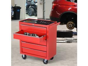 Roller Tool Cabinet Stoarge Box 5 Drawers on Wheels Garage Workshop Red Roller Tool Cabinet Stoarge Box 5 Drawers on Wheels Garage Workshop Red