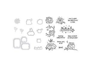 Halloween Series Metal Cutting Die Transparent Seal Stamp for DIY Scrapbook CA Halloween Series Metal Cutting Die Transparent Seal Stamp for DIY Scrapbook CA