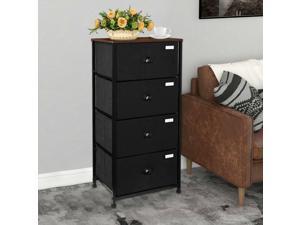 4 Drawer Vertical Chest with MDF Panel, Non-Woven Drawers and Steel Frame - Sort