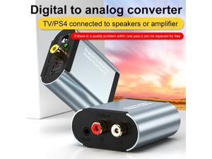 Analog to Digital Audio Converter, DEFEILIN Audio Adapter for 3.5mm Jack or Stereo R/L to Toslink(Optical/SPDIF) and Coaxial,with Power Adapter and Cable Analog to Digital Audio Converter, DEFEILIN Audio Adapter for 3.5mm Jack or Stereo R/L to Toslink(Optical/SPDIF) and Coaxial,with Power Adapter and Cable
