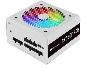 Corsair CX550F RGB, 550 Watt, 80 Plus Bronze, Fully Modular RGB White Power Supply Corsair CX550F RGB, 550 Watt, 80 Plus Bronze, Fully Modular RGB White Power Supply