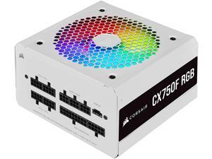 Corsair CX750F RGB, 750 Watt, 80 Plus Bronze, Fully Modular RGB White Power Supply Corsair CX750F RGB, 750 Watt, 80 Plus Bronze, Fully Modular RGB White Power Supply