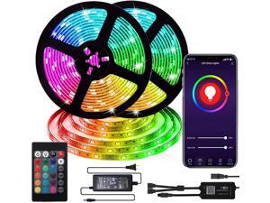 WIFI LED Strip Lights Music Sync Color Changing 32.8ft RGB 300 LEDs SMD5050 Flexible Tape Waterproof Remote & APP Control Work with Alexa, indoor and ourdoort home and bedroom decoration WIFI LED Strip Lights Music Sync Color Changing 32.8ft RGB 300 LEDs SMD5050 Flexible Tape Waterproof Remote & APP Control Work with Alexa, indoor and ourdoort home and bedroom decoration