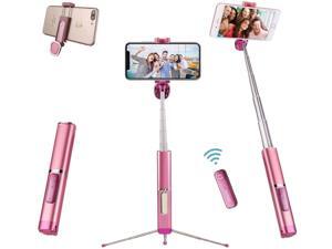 Selfie Stick Tripod Bluetooth, didaINT Mini Extendable Aluminum Selfie Stick with Wireless Remote and Tripod Stand 360 Rotation for iPhone 12/SE 2/11 Pro/XS/XR/X/8/7, Samsung and Android Phone (Pink) Selfie Stick Tripod Bluetooth, didaINT Mini Extendable Aluminum Selfie Stick with Wireless Remote and Tripod Stand 360 Rotation for iPhone 12/SE 2/11 Pro/XS/XR/X/8/7, Samsung and Android Phone (Pink)