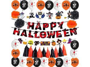 Halloween Balloon Decoration Halloween Party Balloon Kit 68 Pcs Happy Halloween Balloon Banner Latex Balloon Paper Flower Tassel Pendant Decoration Sprinkled Paper Scraps Halloween Balloon Decoration Halloween Party Balloon Kit 68 Pcs Happy Halloween Balloon Banner Latex Balloon Paper Flower Tassel Pendant Decoration Sprinkled Paper Scraps