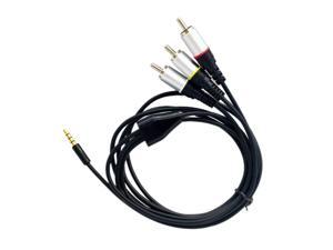 Reliable 35mm to RCA Cable 35mm Male to 3 RCA Male Plug Video Cable Replacements Improve Your Entertainments