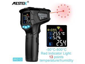 Digital Infrared Thermometer Laser Temperature Meter Noncontact 800 Degree Or 1472Fahrenheit Pyrometer Color LCD TermometroIR01D