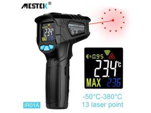 Digital Infrared Thermometer Laser Temperature Meter Noncontact 800 Degree Or 1472Fahrenheit Pyrometer Color LCD TermometroIR01A