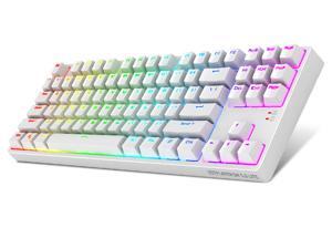 TKL RGB Gaming Mechanical USB Wired Keyboard 1STPLAYER DK5.0 LITE Blue Switch Double Shot Keycaps NKRO Compact 87 Keys Tenkeyless LED Backlit Computer Laptop Keyboard for Windows PC Gamers (White) TKL RGB Gaming Mechanical USB Wired Keyboard 1STPLAYER DK5.0 LITE Blue Switch Double Shot Keycaps NKRO Compact 87 Keys Tenkeyless LED Backlit Computer Laptop Keyboard for Windows PC Gamers (White)