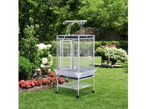 63” Bird Cage Stand Finch Feeder Play Top House Perch Bowl Wheel 63” Bird Cage Stand Finch Feeder Play Top House Perch Bowl Wheel