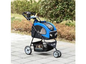 Pet Stroller Foldable Dog Carriage 5 In 1 with Universal Wheel Basket Cup Holder Pet Stroller Foldable Dog Carriage 5 In 1 with Universal Wheel Basket Cup Holder