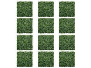 12 Pieces 20"x 20" Artificial Boxwood Panels Topiary Hedge Plant, UV Protected- 12 Pieces 20"x 20" Artificial Boxwood Panels Topiary Hedge Plant, UV Protected-
