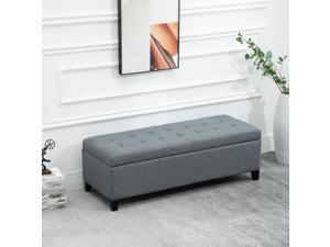 51" Lift Top Storage Ottoman Tufted Fabric Shoe Bench Footrest Stool Seat 51" Lift Top Storage Ottoman Tufted Fabric Shoe Bench Footrest Stool Seat