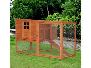 Wooden Chicken Coop Hutch Backyard Poultry Hen House w/ Nesting Box Run Wooden Chicken Coop Hutch Backyard Poultry Hen House w/ Nesting Box Run
