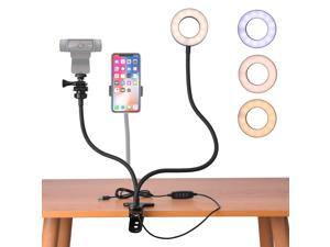 Webcam Light Stand for Live Stream, 360° Rotating Flexible Gooseneck Selfie Ring Light with Webcam Mount and Phone Holder for Logitech Brio 4K, C930e,C930, C925e, C922, C922x,C615 Webcam Light Stand for Live Stream, 360° Rotating Flexible Gooseneck Selfie Ring Light with Webcam Mount and Phone Holder for Logitech Brio 4K, C930e,C930, C925e, C922, C922x,C615