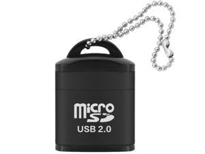 Mini USB 2.0 Card Reader Micro SD Card Adapter for TF/Microsd Cards Reading High Speed Cardreader with Plastic Lid Key Ring (Black) Mini USB 2.0 Card Reader Micro SD Card Adapter for TF/Microsd Cards Reading High Speed Cardreader with Plastic Lid Key Ring (Black)