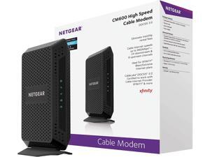 NETGEAR Cable Modem CM600 - Compatible with Cable Providers Including Xfinity by Comcast Spectrum Cox | for Cable Plans Up to 400 Mbps | DOCSIS 3.0 | 24x8 NETGEAR Cable Modem CM600 - Compatible with Cable Providers Including Xfinity by Comcast Spectrum Cox | for Cable Plans Up to 400 Mbps | DOCSIS 3.0 | 24x8