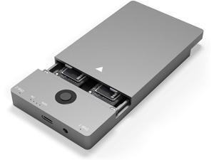 USB 3.1 Gen2 10Gbps Dual-Bay NVME Docking Station,Lay-Flat External Hard Drive Docking Station for M2 SSD Key M, Support Offline Clone Function and Auto Sleep Function (Tool-Free Installation) USB 3.1 Gen2 10Gbps Dual-Bay NVME Docking Station,Lay-Flat External Hard Drive Docking Station for M2 SSD Key M, Support Offline Clone Function and Auto Sleep Function (Tool-Free Installation)
