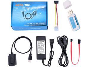 SATA/PATA/IDE Hard Drive to USB 2.0 Adapter Cable Support All Computer System 2.5/3.5 Inch Hard Drive/5 inch Optical Drive HDD Connector Converter Set w/All in one Card Reader SATA/PATA/IDE Hard Drive to USB 2.0 Adapter Cable Support All Computer System 2.5/3.5 Inch Hard Drive/5 inch Optical Drive HDD Connector Converter Set w/All in one Card Reader