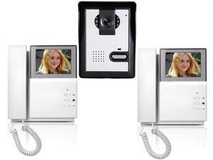 AMOCAM Wired Video Intercom Doorbell System 4.3 Inches Clear LCD 2- Monitor Video Door Phone Bell Kits IR Night Vision Camera Door Bell Intercom Doorphone Telephone style 1V2 AMOCAM Wired Video Intercom Doorbell System 4.3 Inches Clear LCD 2- Monitor Video Door Phone Bell Kits IR Night Vision Camera Door Bell Intercom Doorphone Telephone style 1V2