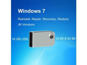 USB for Windows 7 32&64 Bit All Versions Repair Recovery Install Restore Boot Fix Flash Drive, Antivirus Protection&Drivers Software, 16 GB USB for Desktop&Laptop - Silver USB for Windows 7 32&64 Bit All Versions Repair Recovery Install Restore Boot Fix Flash Drive, Antivirus Protection&Drivers Software, 16 GB USB for Desktop&Laptop - Silver