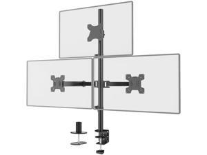 Triple LCD Monitor Desk Mount Fully Adjustable Stand Fits 3 Screens up to 27 inch, 22 lbs. Weight Capacity per Arm (M003), Black Triple LCD Monitor Desk Mount Fully Adjustable Stand Fits 3 Screens up to 27 inch, 22 lbs. Weight Capacity per Arm (M003), Black