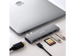 One Link 7-in-1 Dual USB-C Hub 100W 40Gbps 8K Resolution USB 3.0 Port 5Gbps with 4K HDMI Port SD Card Micro SD Card Compatible with Apple MacBook Air Mac Mini iMac DH12 One Link 7-in-1 Dual USB-C Hub 100W 40Gbps 8K Resolution USB 3.0 Port 5Gbps with 4K HDMI Port SD Card Micro SD Card Compatible with Apple MacBook Air Mac Mini iMac DH12