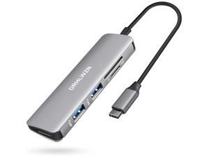 USB C Hub, DRHLWZN 5-in-1 Type C Adapter with 4K HDMI Port, 2 USB 3.0 Ports, SD/TF Card Reader Portable USB Type C Hub for MacBook Pro 2020, iPad Pro 2020, MacBook Air, Dell XPS USB C Hub, DRHLWZN 5-in-1 Type C Adapter with 4K HDMI Port, 2 USB 3.0 Ports, SD/TF Card Reader Portable USB Type C Hub for MacBook Pro 2020, iPad Pro 2020, MacBook Air, Dell XPS
