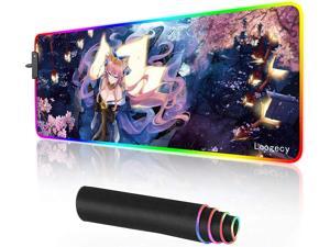 Anime LED Mouse Pad Extended Large RGB Gaming Mousepad Desk Mat for PC Laptop 31.511.8 inches