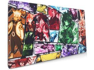 Ityracuv43n Anime Mix One Piece Naruto My Hero Academia Mix Mouse Pad 15.8x35.5 in Anime Mouse Mat Gaming Mouse Pad (40x90cm)