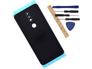 TA-1100 Black Glass Battery Back Cover with Pre-Cut Frame Adhesive Compatible with Nokia 7.1 TA-1100 Black Glass Battery Back Cover with Pre-Cut Frame Adhesive Compatible with Nokia 7.1