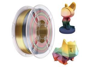 Silk Rainbow Multicolor 3D Printer Filament PLA 1.75 mm 1 KG (2.2 LBS) Multi Color Printing Materials Gradually Changing Color PLA Rainbow Metallic Color Gradient Filament Silk Rainbow Multicolor 3D Printer Filament PLA 1.75 mm 1 KG (2.2 LBS) Multi Color Printing Materials Gradually Changing Color PLA Rainbow Metallic Color Gradient Filament