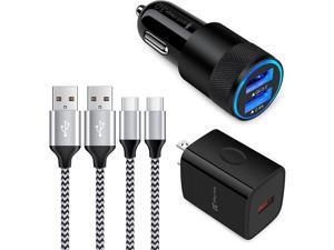 QC 3.0 Adapter 18W Fast Charging Charger Block USB C Car Charger Adapter 3ft Type C Cable for Samsung Galaxy S21 Ultra 5G S20 Note 20 A52 A72 A12 A32 A01 A21 A51 A50 A42 OnePlus Nord N200 5G Android QC 3.0 Adapter 18W Fast Charging Charger Block USB C Car Charger Adapter 3ft Type C Cable for Samsung Galaxy S21 Ultra 5G S20 Note 20 A52 A72 A12 A32 A01 A21 A51 A50 A42 OnePlus Nord N200 5G Android