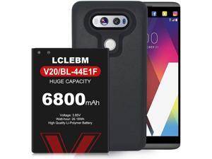 6800mAh Battery for LG V20, High Capacity Replacement Battery for LG V20 BL-44E1F with Black TPU Case for LG H910 H918 V995 LS997 Phone | LG V20 Battery Case 6800mAh Battery for LG V20, High Capacity Replacement Battery for LG V20 BL-44E1F with Black TPU Case for LG H910 H918 V995 LS997 Phone | LG V20 Battery Case