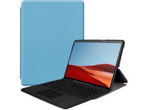 for Microsoft Surface Pro X 13" Leather Case, Ultra Slim Folio Stand Lightweight Cover for 13 inch New Surface Pro X 2019 2020 Release(Fit Tablet with Type Cover Keyboard) (Light Blue) for Microsoft Surface Pro X 13" Leather Case, Ultra Slim Folio Stand Lightweight Cover for 13 inch New Surface Pro X 2019 2020 Release(Fit Tablet with Type Cover Keyboard) (Light Blue)