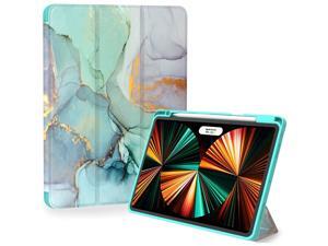 iPad Pro 12.9 Case 2021, Protective Tri-Fold iPad Pro 12.9 2021 Case Soft Mint Green TPU Back Cover with Auto Wake/Sleep & Pencil Holder for iPad Pro 12.9 Inch 5th Gen, Green Marble iPad Pro 12.9 Case 2021, Protective Tri-Fold iPad Pro 12.9 2021 Case Soft Mint Green TPU Back Cover with Auto Wake/Sleep & Pencil Holder for iPad Pro 12.9 Inch 5th Gen, Green Marble