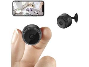 2021 New Mini WiFi Hidden Cameras,Spy Camera with Audio and Video Live Feed,with Cell Phone App Wireless Recording -1080P HD Nanny Cams with Night Vision.Tiny Cameras for Indoor/Outdoor Using (Black)
