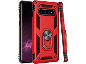 Galaxy S10+ Plus Case,(NOT for Small S10)(NOT for Small S10) 15ft Drop Tested,Military Grade Heavy Duty Protective Cover Kickstand Phone Case for Samsung Galaxy S10 Plus 6.2" Red