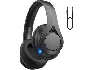 Bluetooth Headphones, Bluetooth 5.0 Headphones with 60H Playtime and Wireless Wired Modes, Stereo Sound Headphones with Microphone, Foldable Over-ear Headset with Comfort Fit for Work, Study, Travel