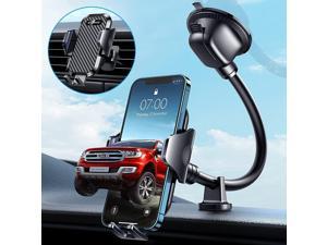 [Upgraded] Car Phone Mount [Double Stable Support] Cell Phone Holder for Dashboard Windshield Air Vent Compatible with iPhone 13 Pro Max 12 11 Samsung Galaxy Truck Heavy Duty Vehicle