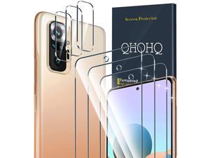 3 Pack Screen Protector for Xiaomi Redmi Note 10 Pro/Note 10 Pro Max with 3 Packs Camera Lens Protector,Tempered Glass Film,9H Hardness - HD - Anti-Scratch - No Bubbles - Easy Installation