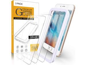 Arae Screen Protector for iPhone 7 Plus  8 Plus HD Tempered Glass Anti Scratch Work with Most Case 55 inch 3 Pack