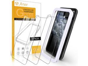 Arae Screen Protector for iPhone 11 ProiPhone XsiPhone X HD Tempered Glass Anti Scratch Work with Most Case 58 inch 3 Pack