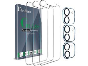 Ferilinso 3 Pack Screen Protector for iPhone 11 with 3 Pack Tempered Glass Camera Lens Protector Phone Case Friendly HD Accessories Protector de Pantalla for Apple iPhone 11 61 INCH